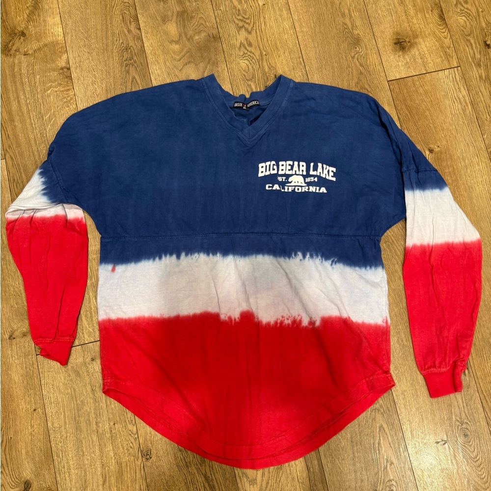 Big Bear Lake California Tie-Dye Long Sleeve Top